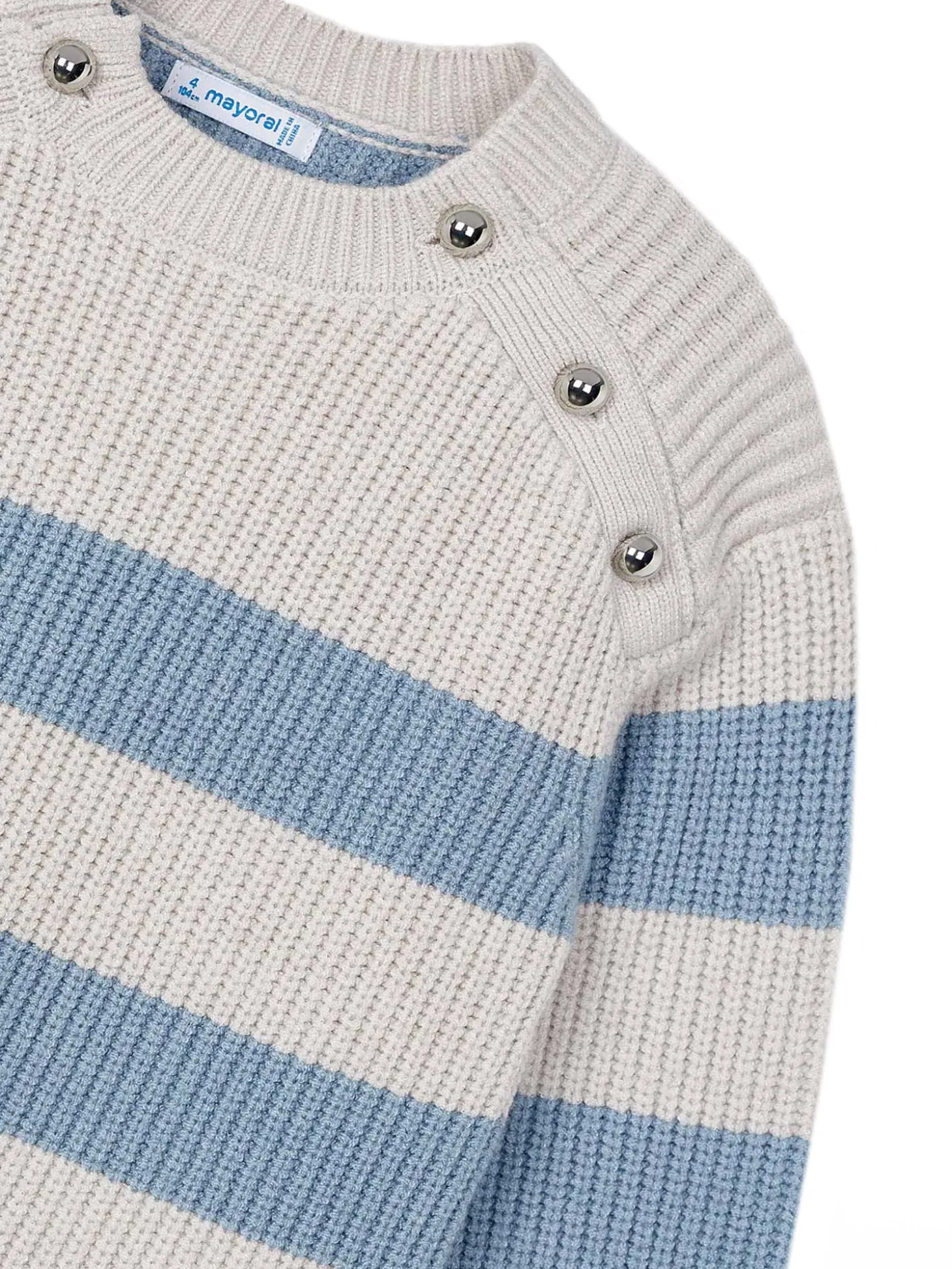 Abito a righe tricot celeste