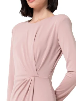 Abito a tubino drappeggiato rosa