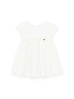 Abito combinato con tulle plissettato neonata