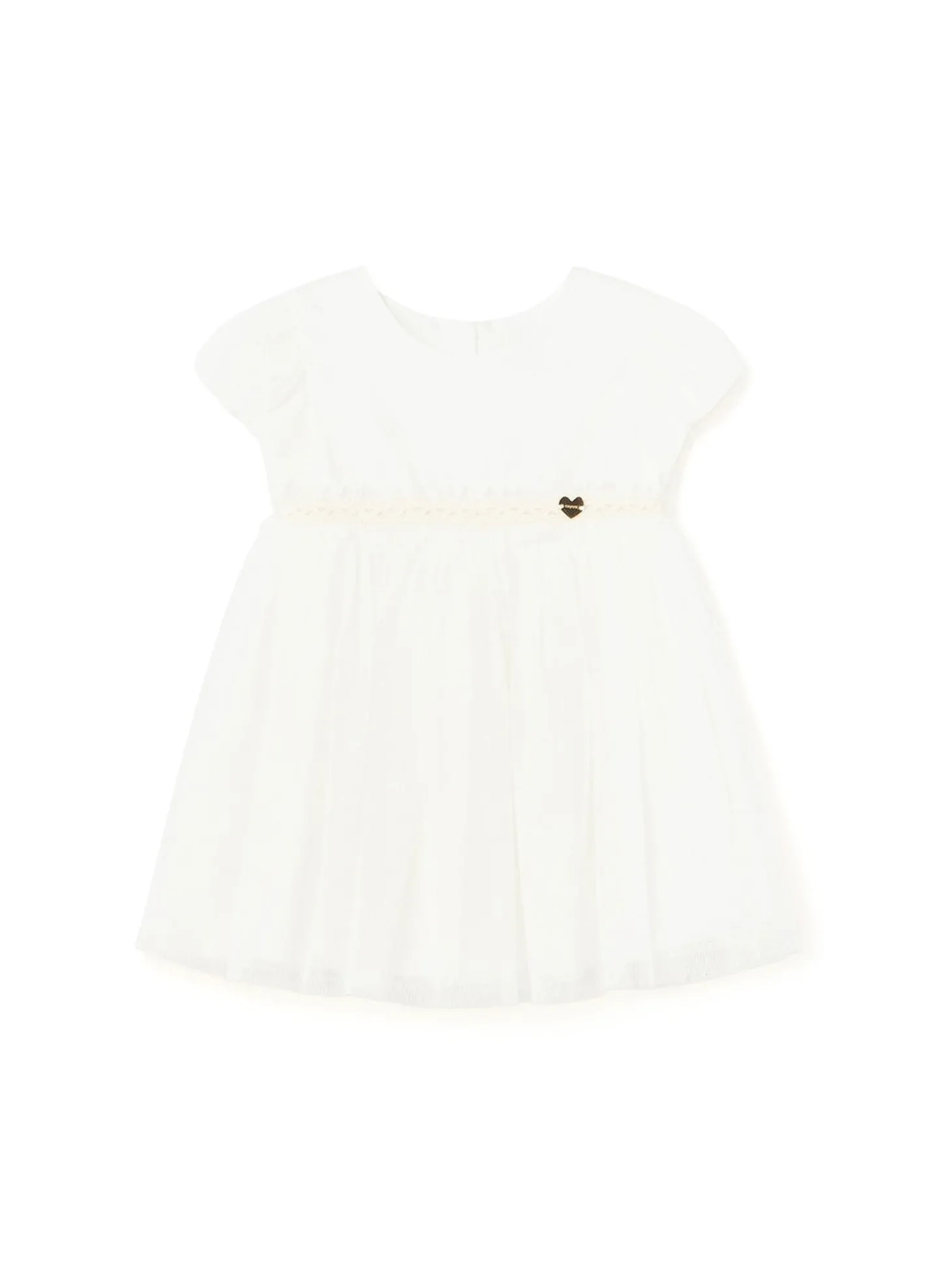 Abito combinato con tulle plissettato neonata