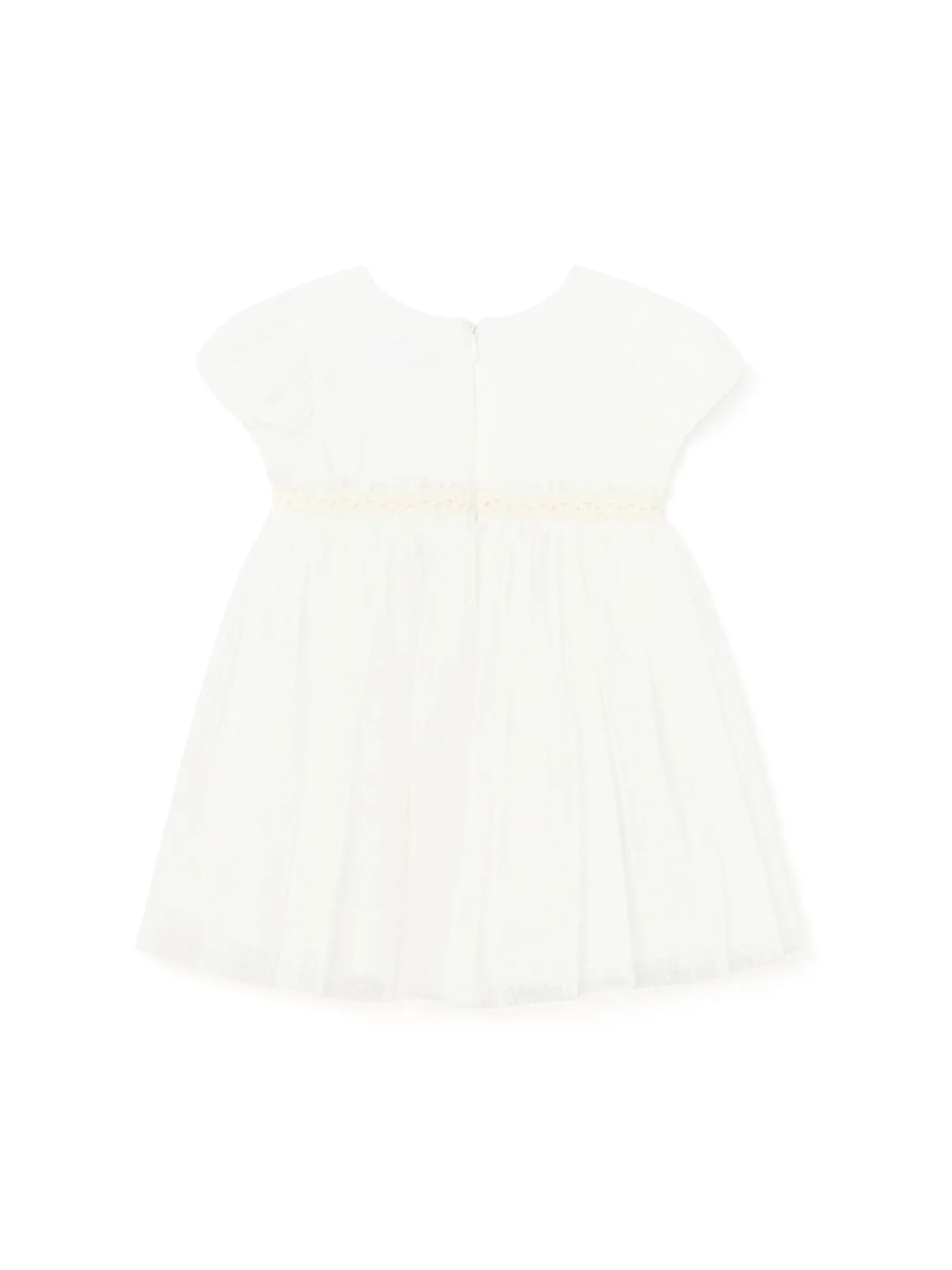 Abito combinato con tulle plissettato neonata