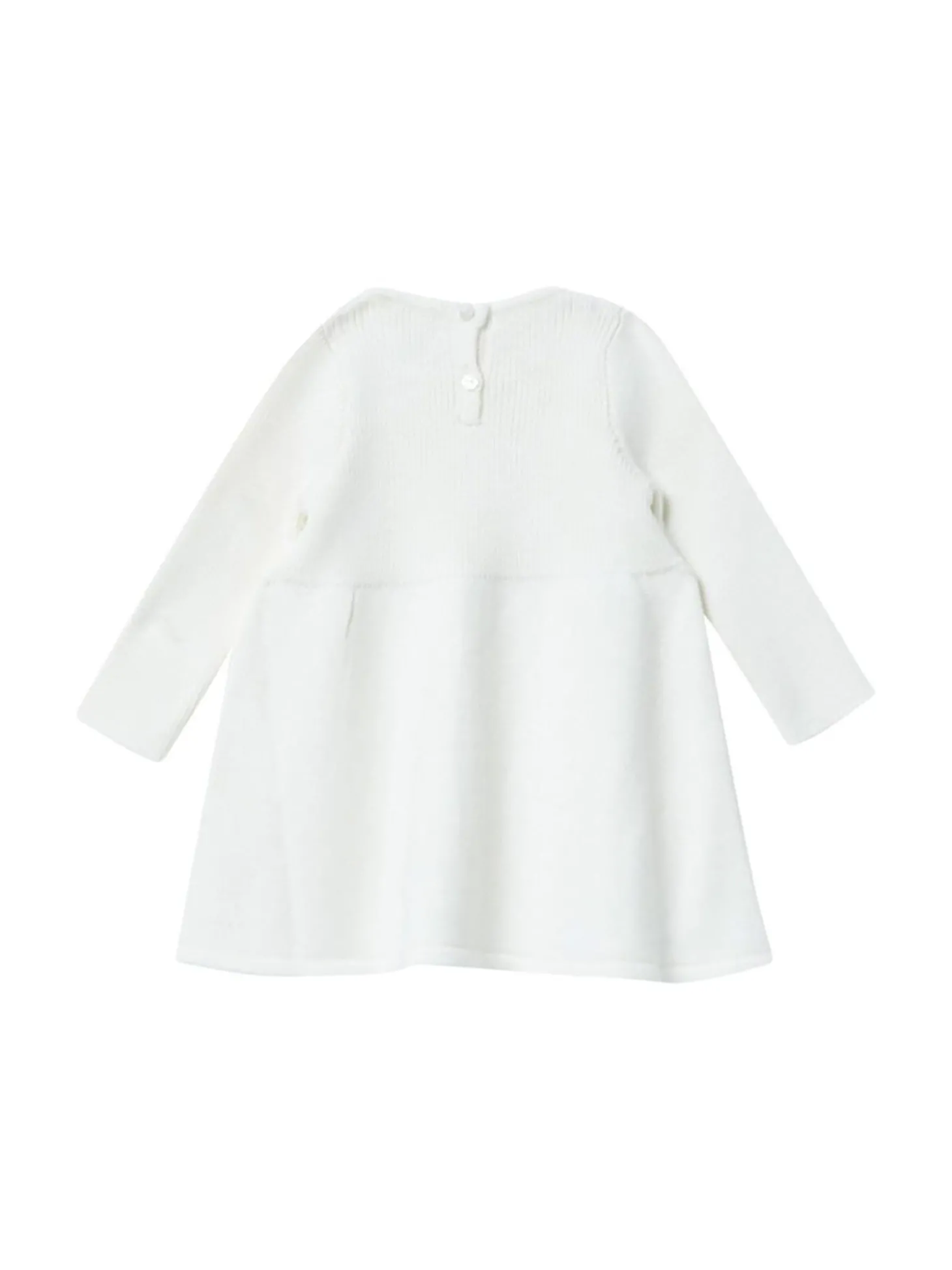 Abito in maglia applicazione fiori burro