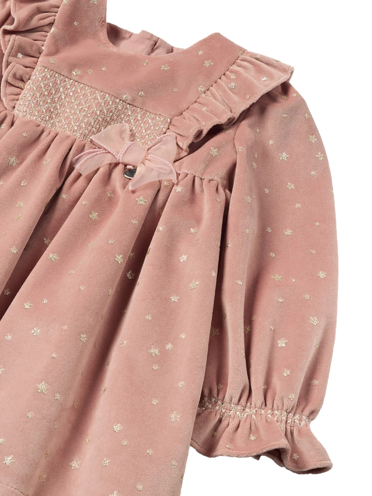 Abito in velluto stars rosa antico