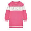 Abito manica lunga ballon sweater fucsia
