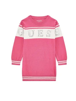 Abito manica lunga ballon sweater fucsia