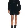 Abito mini in velluto nero