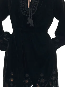 Abito mini in velluto nero