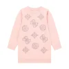Abito monogram con logo 4G paillettes rosa