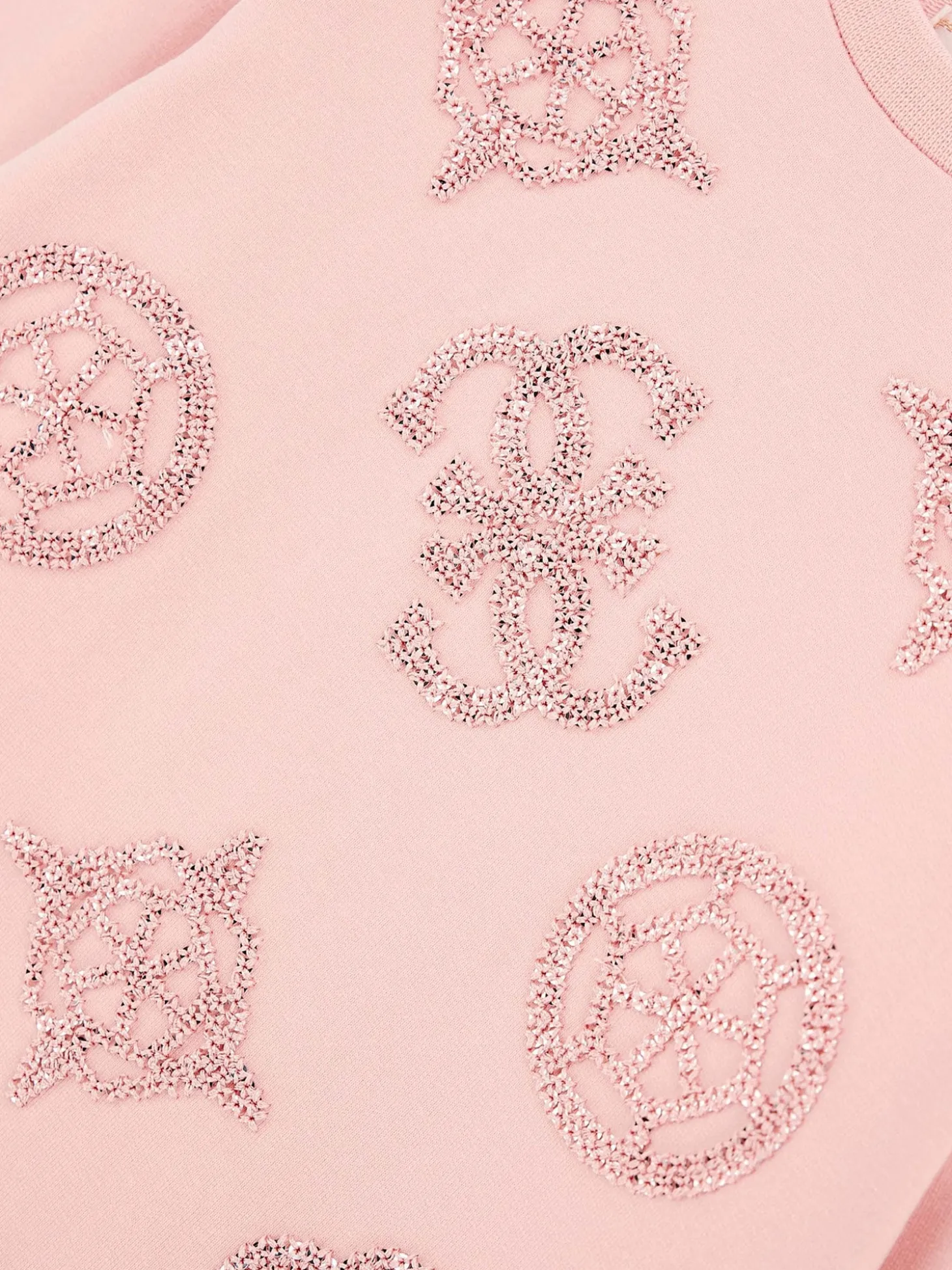 Abito monogram con logo 4G paillettes rosa