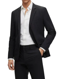 Abito slim fit monopetto in tessuto stretch