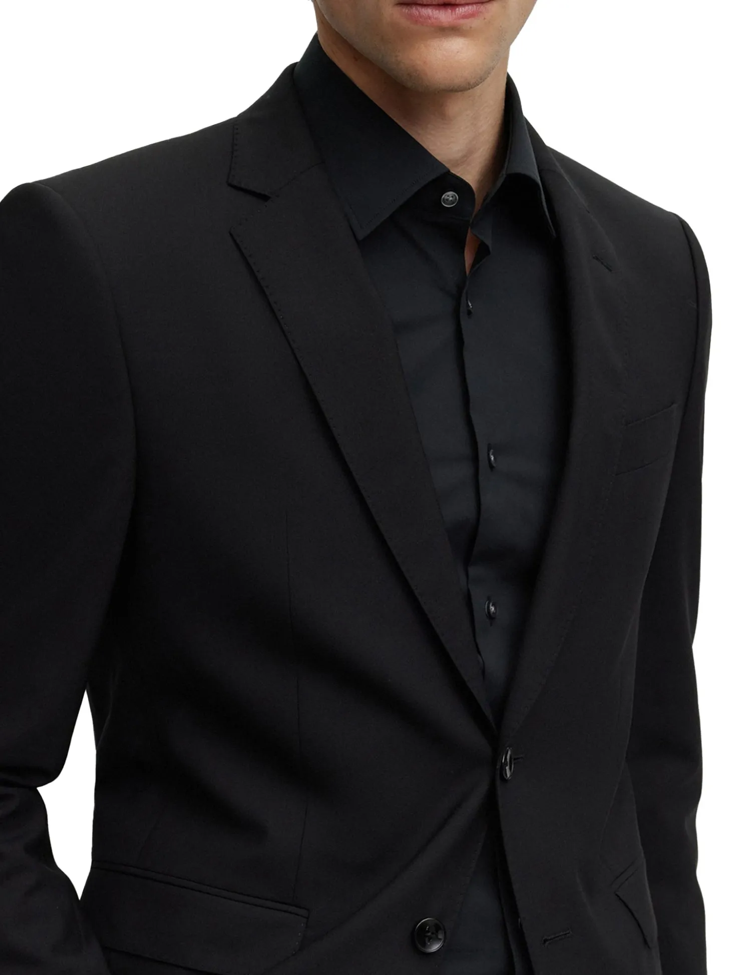 Abito slim fit monopetto H-Huge nero