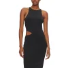 Abito smanicato cut out sul fianco nero