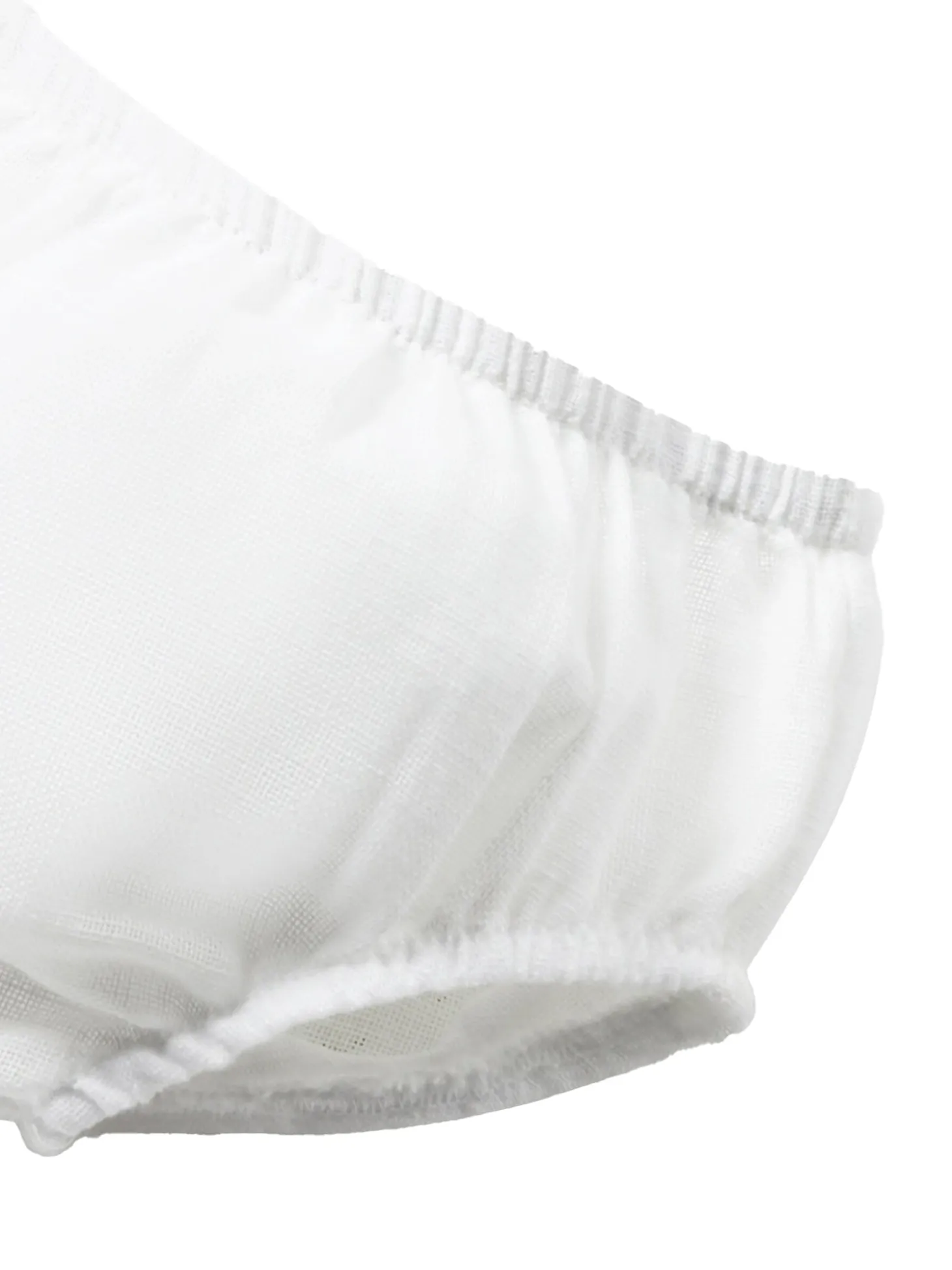 Abito tulle ricamato con copripannolino neonata panna