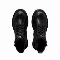 Anfibio junior da bambina con zip in pelle nero