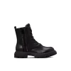 Anfibio kids da bambina con zip in pelle nero