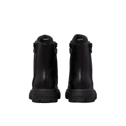 Anfibio kids da bambina con zip in pelle nero
