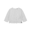 Blusa pizzo manica 3/4 cerimonia bambina bianco