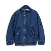 Bomber bambino di jeans in denim medio