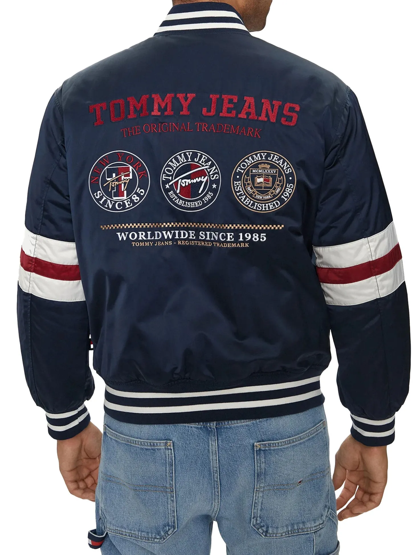 Bomber con imbottitura leggera blu