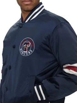 Bomber con imbottitura leggera blu