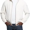 Bomber con zip beige