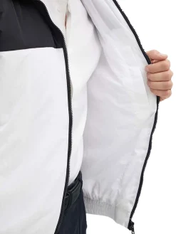 Bomber Harrington con zip con patch del logo bianco/nero