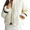Bomber zip over nylon bianco
