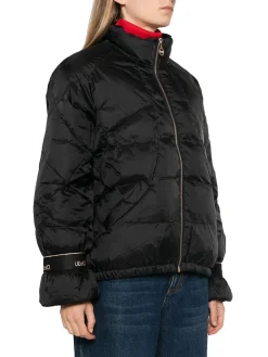 Bomber zip over nylon nero