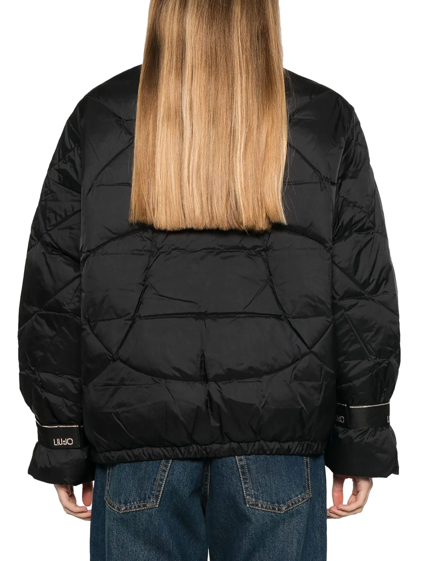 Bomber zip over nylon nero