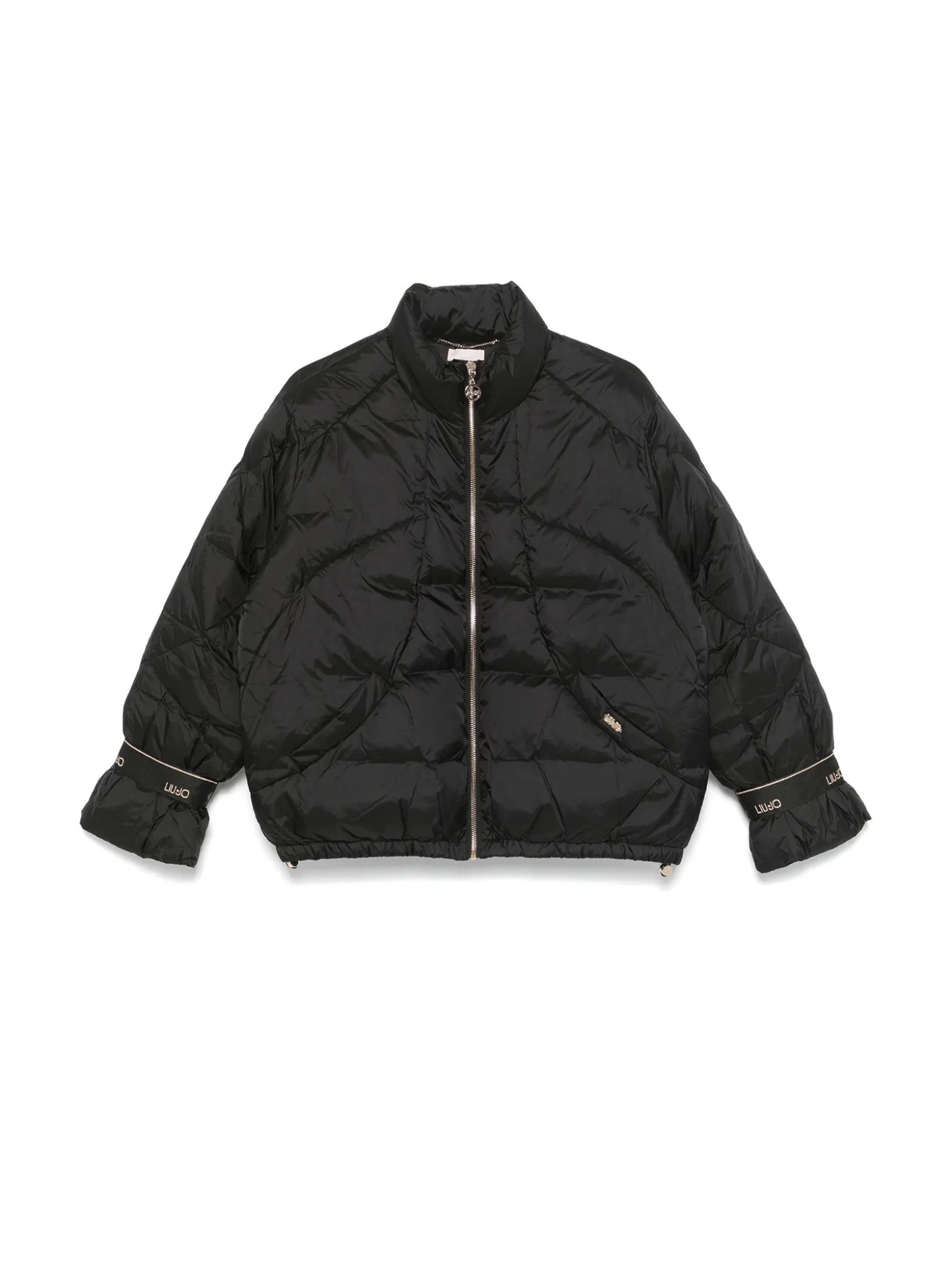 Bomber zip over nylon nero