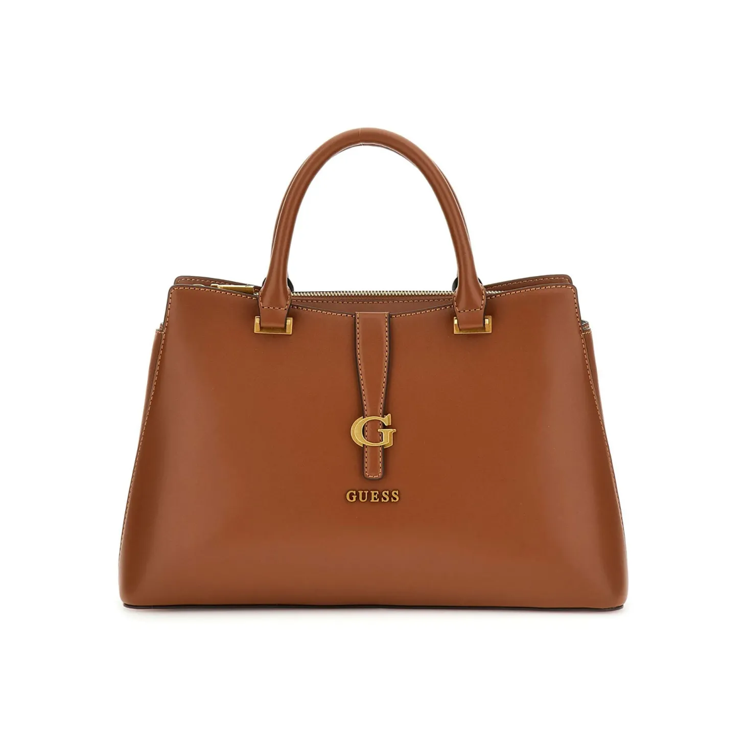 Borsa a mano Kuba logo cognac