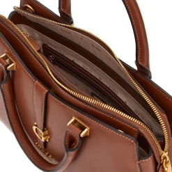 Borsa a mano Kuba logo cognac