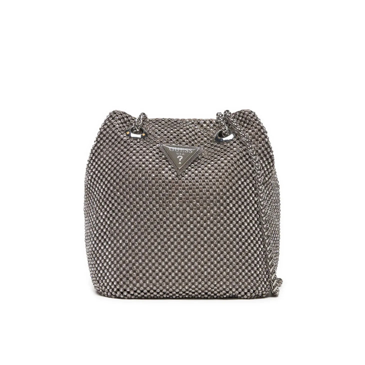 Borsa a secchiello Zalina argento