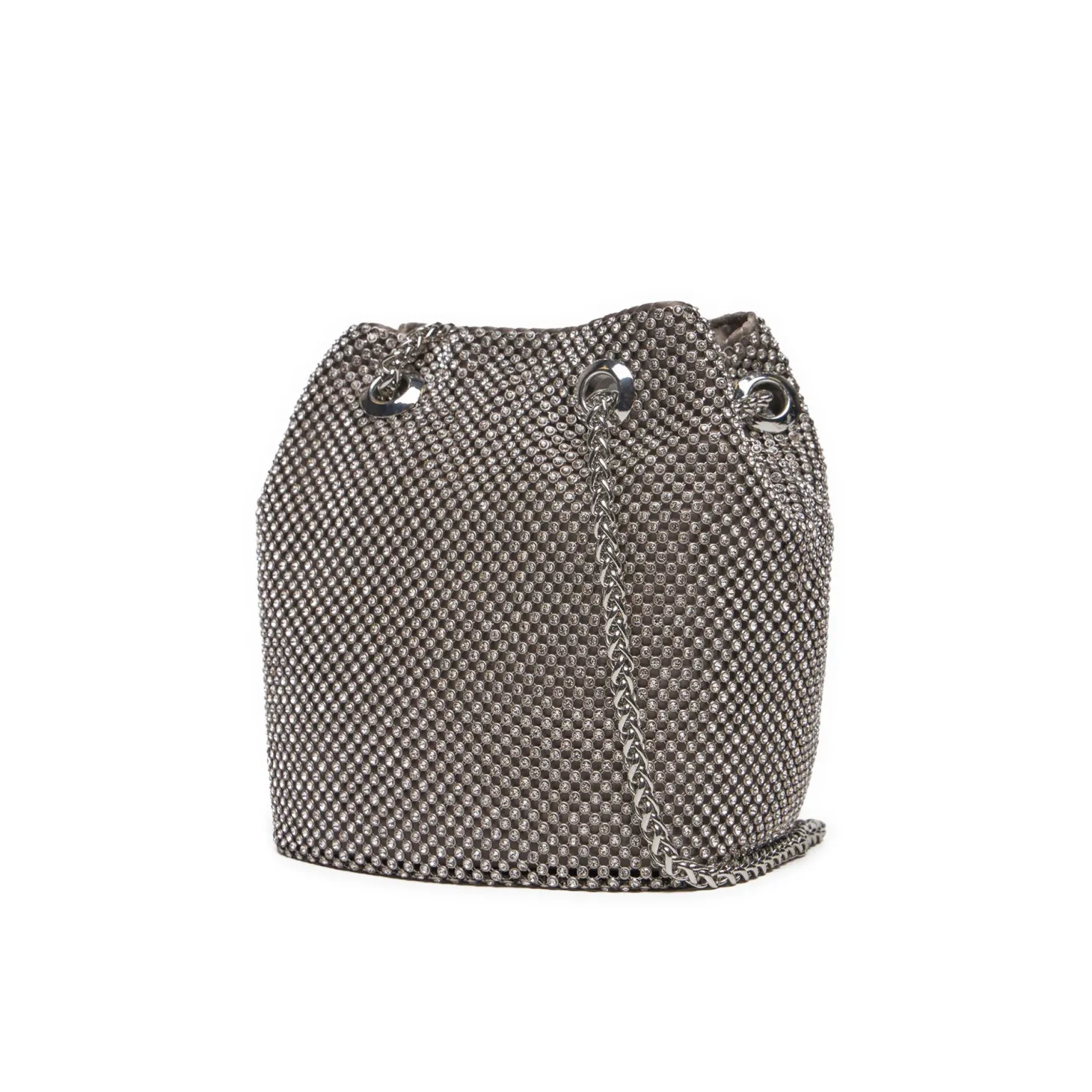 Borsa a secchiello Zalina argento