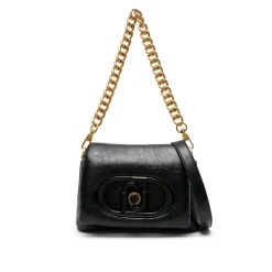 Borsa a spalla liscia La Puffy S nero