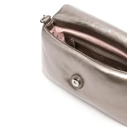 Borsa a spalla m moka metallizzato