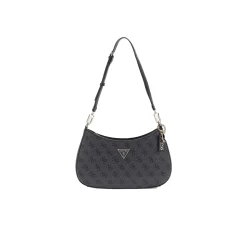 Borsa a spalla Noelle coal logo grigio/nero