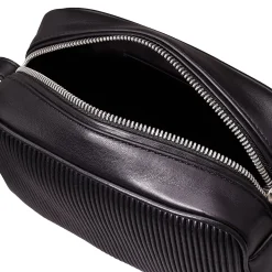 Borsa a tracolla a costine nero