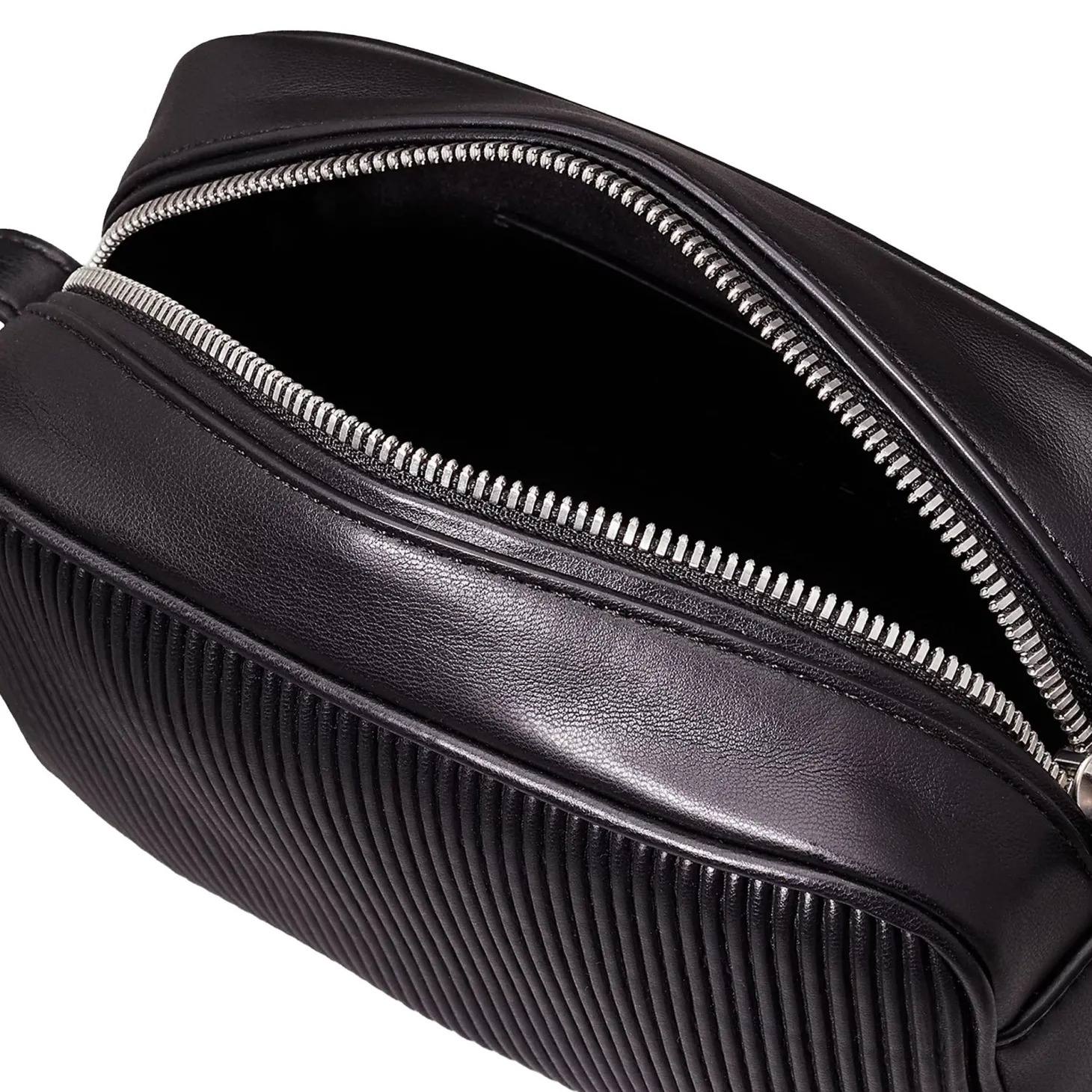 Borsa a tracolla a costine nero