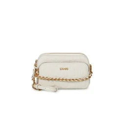Borsa a tracolla camera case lettering crema