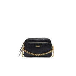 Borsa a tracolla camera case lettering nero