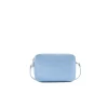 Borsa a tracolla con maxi logo celeste