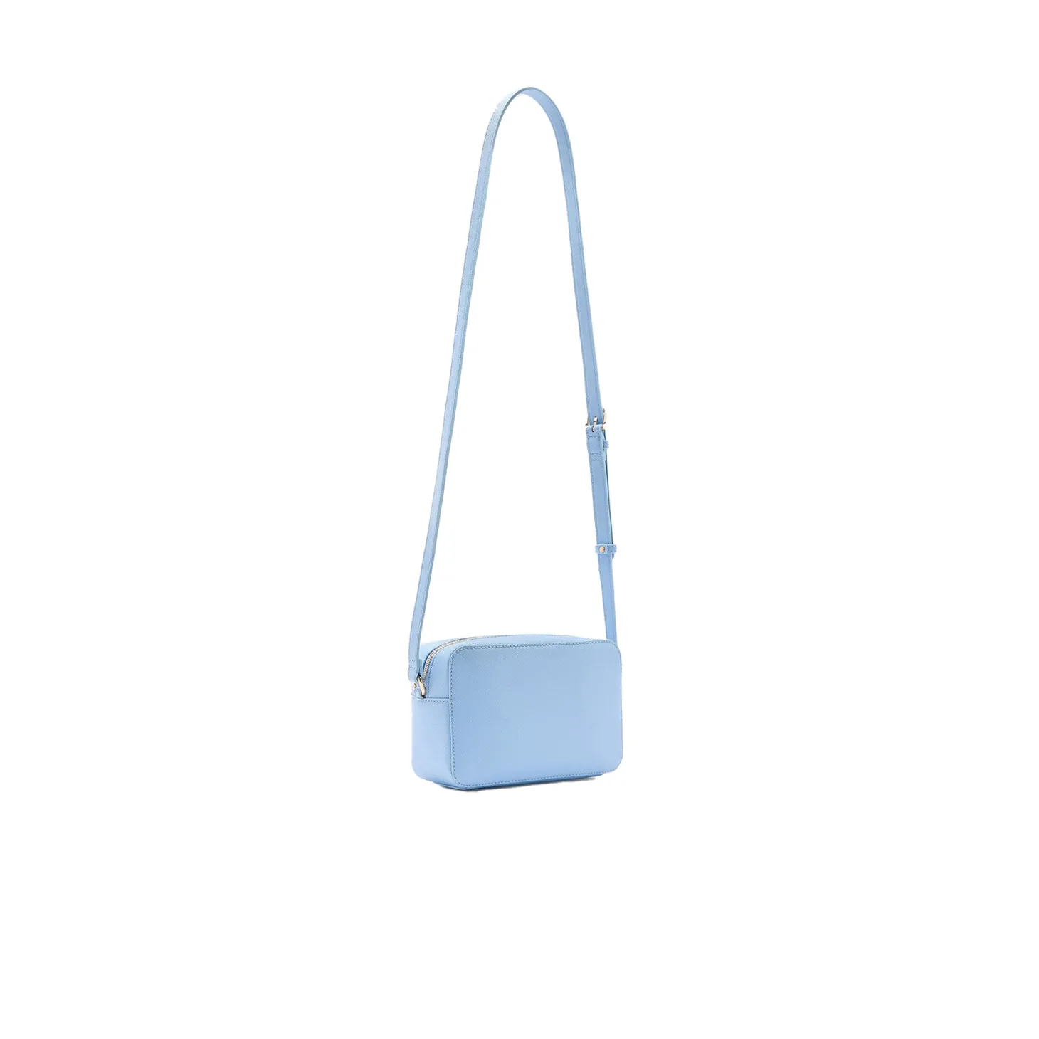 Borsa a tracolla con maxi logo celeste