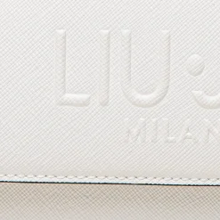 Borsa a tracolla logo stampato celeste