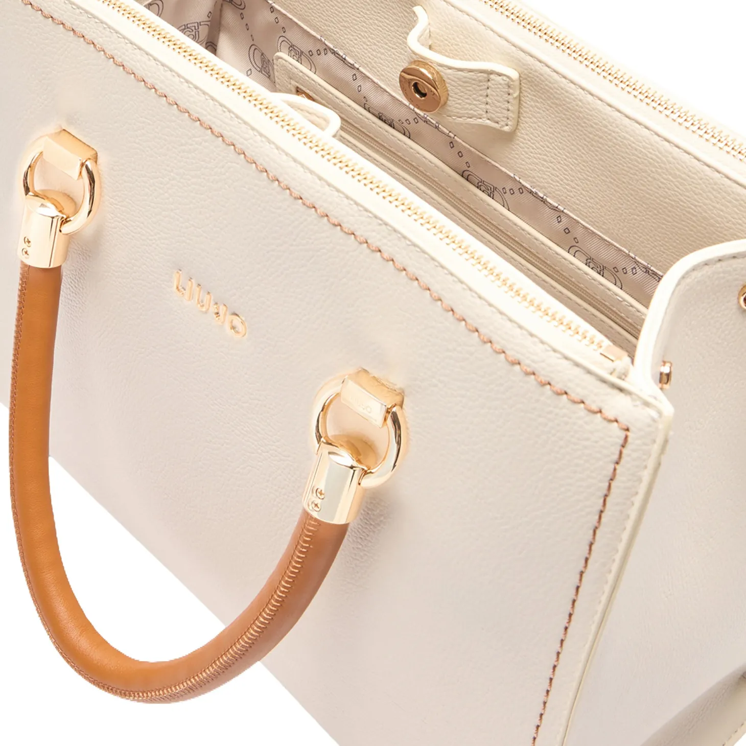 Borsa bauletto bottolato crema/beige