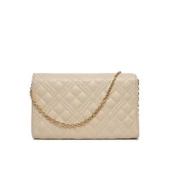 Borsa clutch Quiltedcon tracolla beige