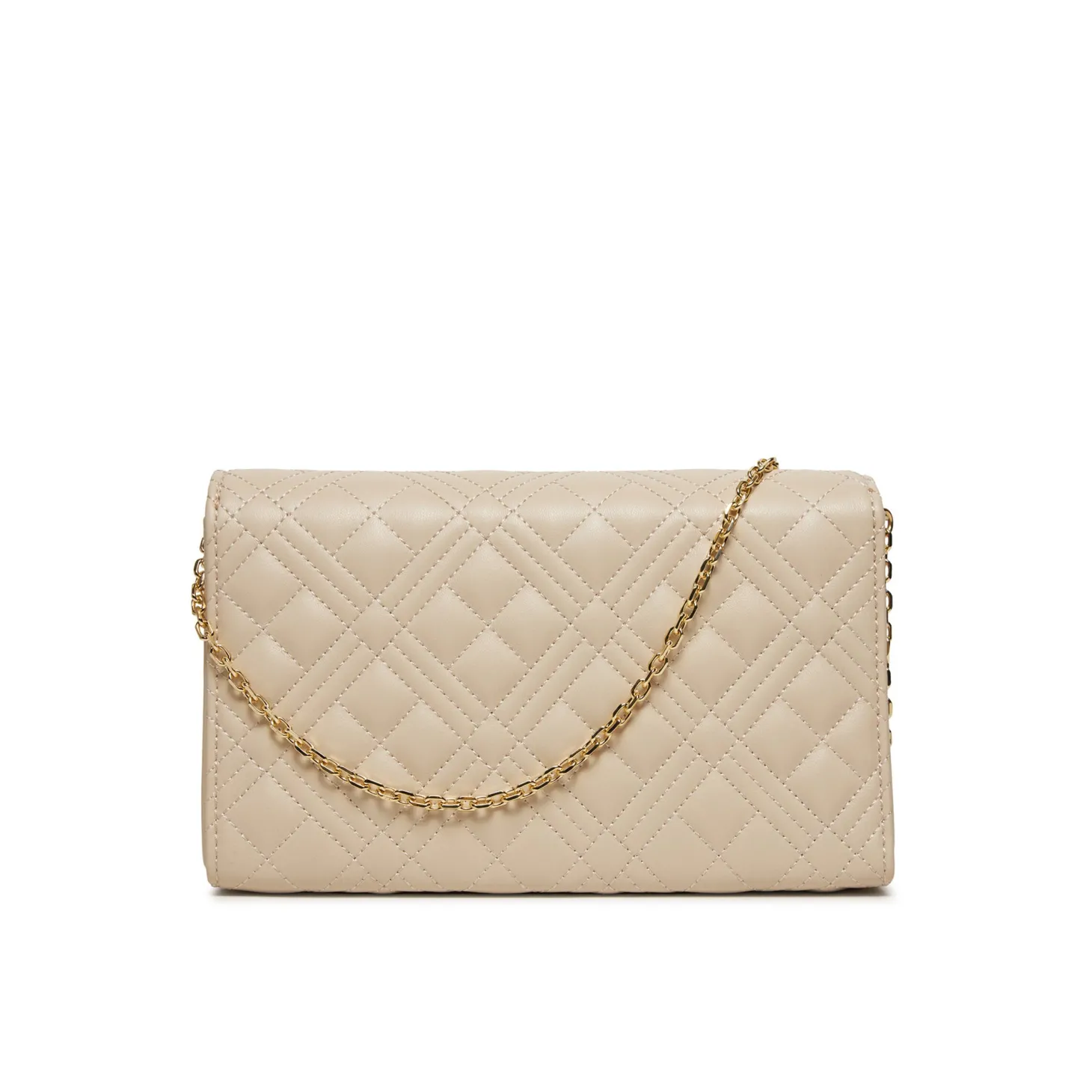 Borsa clutch Quiltedcon tracolla beige