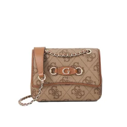 Borsa flap convertible Izzy logo latte