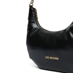 Borsa hobo a spalla forma irregolare nero