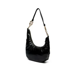 Borsa hobo a spalla forma irregolare nero